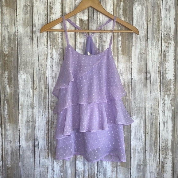 Entro Brentwood Purple Ikat Layered Tank - Picture 2 of 6